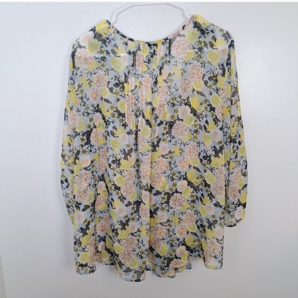 TORRID Bundle Of 2 Cheetah Print & Romantic Floral 3/4 Sleeve Blouses Size 2X - Picture 11 of 14